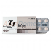 T4 Levothyroxine Sodium, 1 box, 30 tabs, 100 mcg/tab..